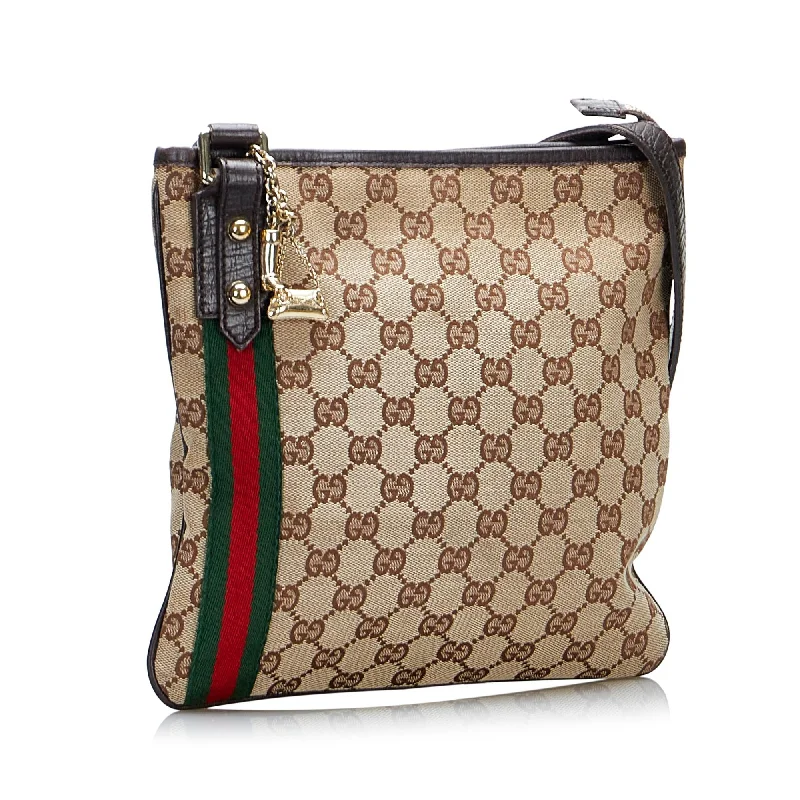 Gucci handbags for women with a beaded trimGucci GG Canvas Jolicoeur Crossbody (SHG-0Pg20f)