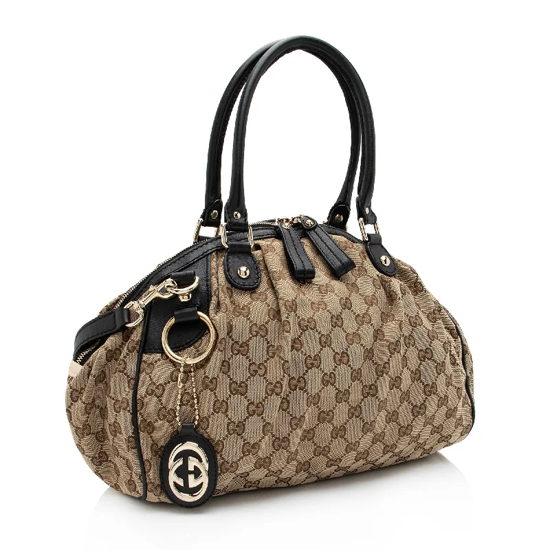 Ladies Gucci Dionysus bags with a detachable shoulder strapGucci GG Canvas Sukey Satchel (SHF-sH4xON)