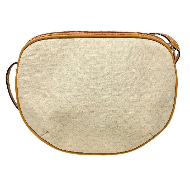 Women Gucci bags with a snap - button closure and a decorative charmGUCCI Shoulder Bag PVC Ivory Old Gucci GG Women Used