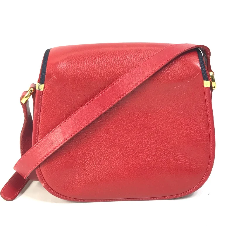 Women Gucci Sylvie bags featuring the signature web stripeGUCCI Shoulder Bag 007.261.0107 leather Red Old Gucci Interlocking G mens Secondhand