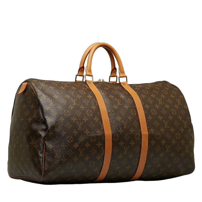 Medium - sized Louis Vuitton tote bags for work and shoppingLouis Vuitton Monogram Keepall 55 Boston Bag Travel Bag M41424 Brown