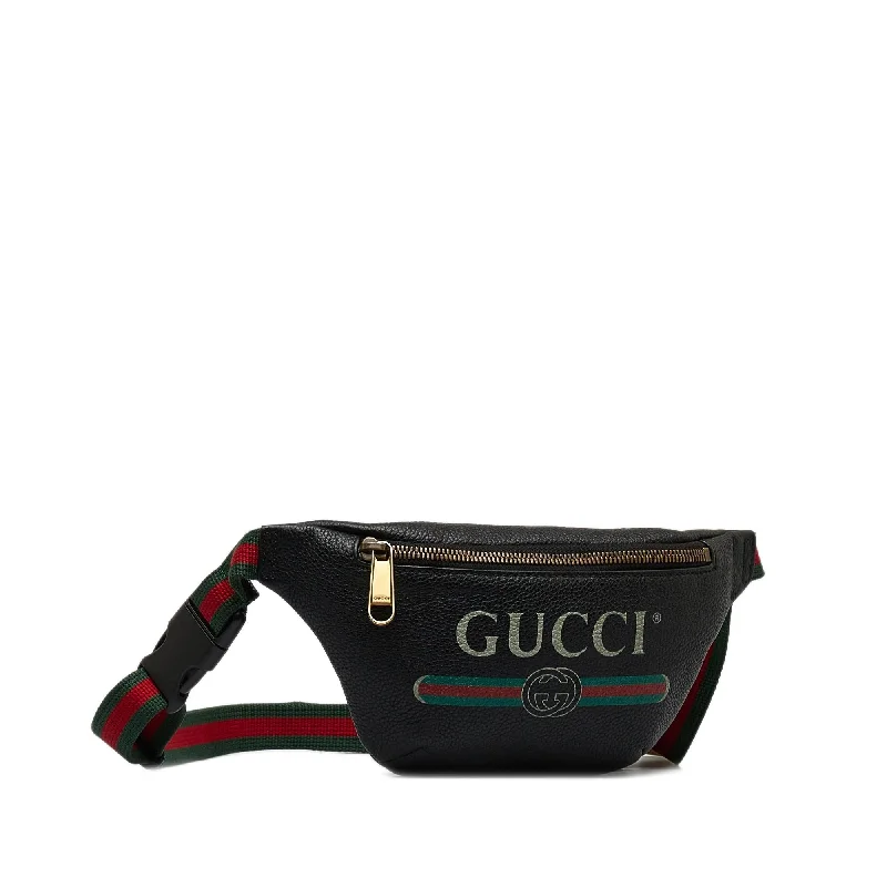 Ladies Gucci shoulder bags with a tassel decorationGucci Gucci Logo Belt Bag (SHG-7oYgXD)