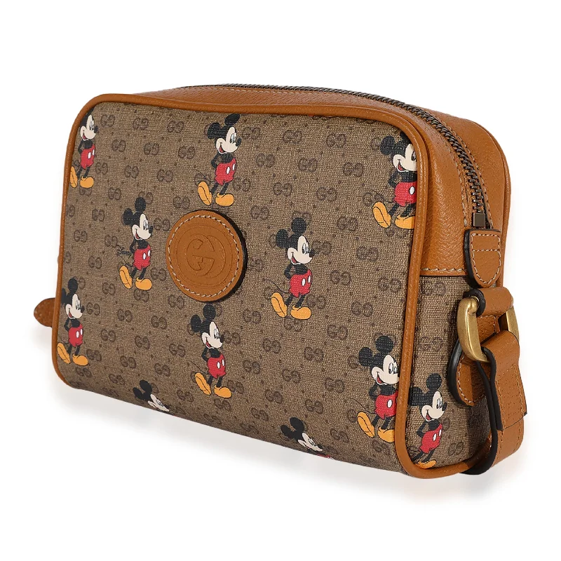 Gucci tote bags for women with a water - resistant coatingGucci x Disney Vintage GG Supreme Mickey Mouse Shoulder Bag