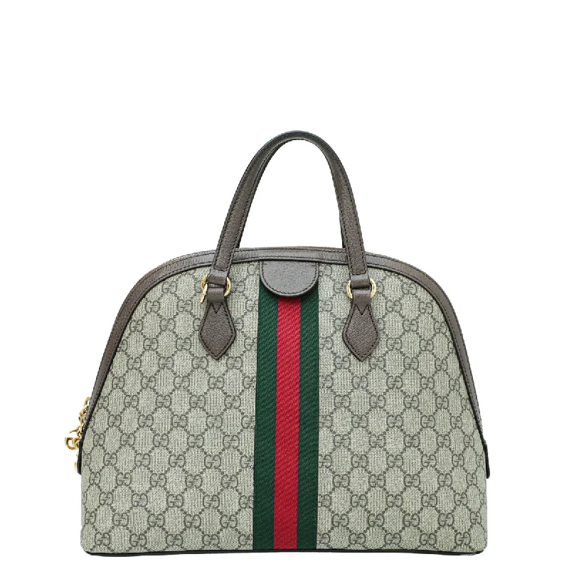 Gucci Marmont bags for women with a contrast - colored interiorGucci Multicolor GG Supreme Web Ophidia Top Handle Dome Bag