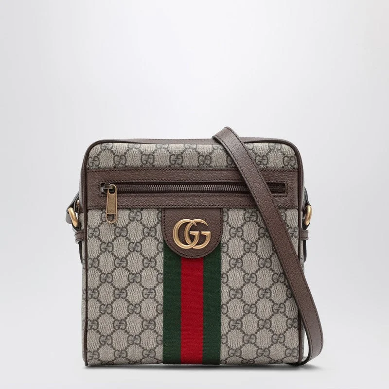 Women Gucci Sylvie bags featuring the signature web stripeGucci Small Ophidia Gg Supreme Bag Men