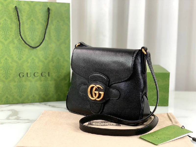 Gucci Marmont bags for women with quilted leather exteriorsGucci Small Messenger  Bag With Double G