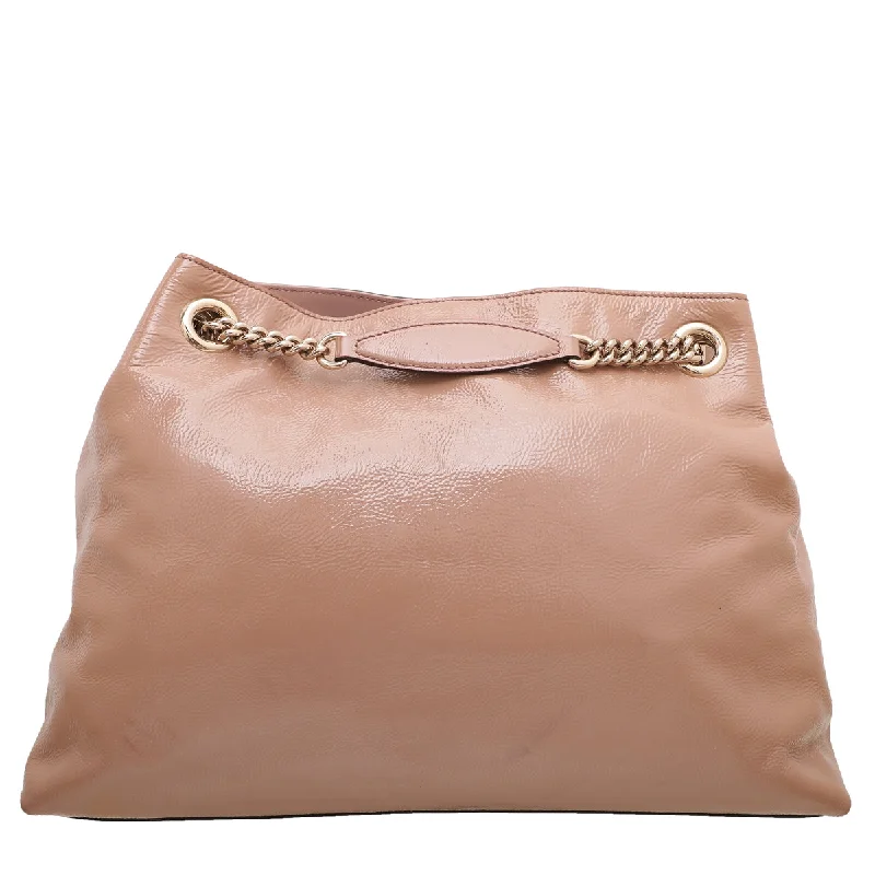 Small - sized Women Gucci shoulder bags for evening outingsGucci Nude Soho Tassel Tote Bag