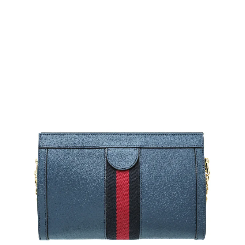 Ladies Gucci Dionysus bags in a pastel colorGucci Navy Blue Ophidia Chain Bag