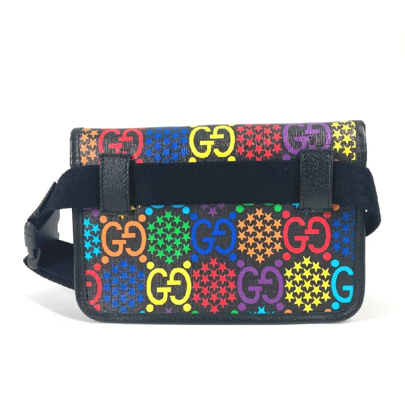 Women Gucci Sylvie bags with a monogram - embossed leatherGUCCI Sling bag 598113 Leather / PVC multicolor GG Supreme psychedelic belt bag mens Secondhand