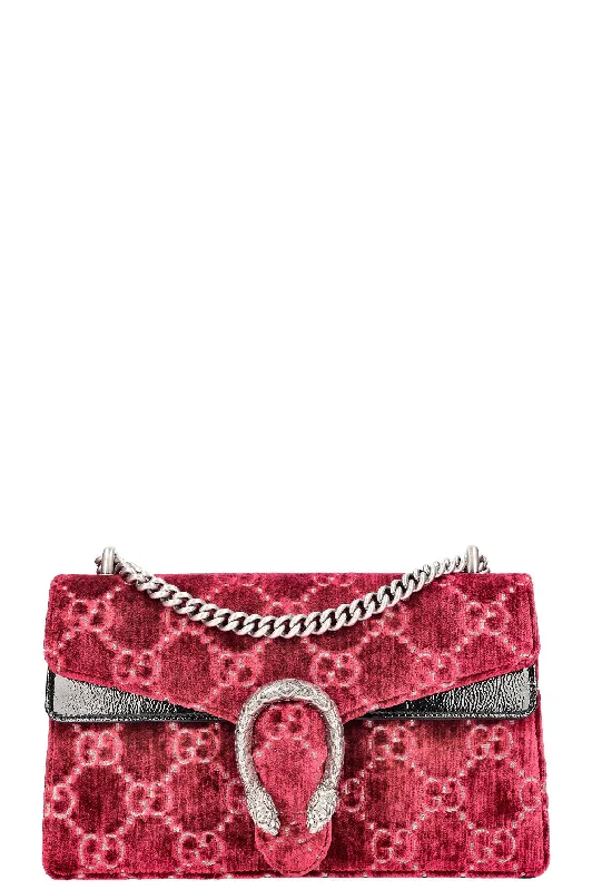 Women Gucci bags with a front - zip pocket for small itemsGUCCI Dionysus Velvet Red