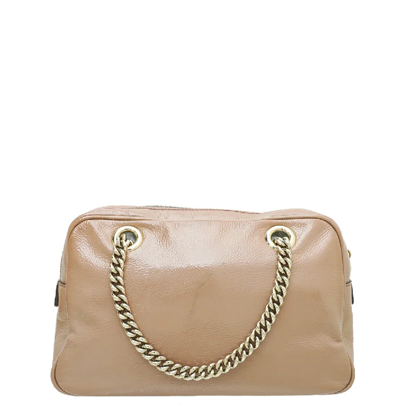 Gucci Marmont bags for women with gold - toned hardwareGucci Dusty Pink Soho Tassel Chain Shoulder Bag