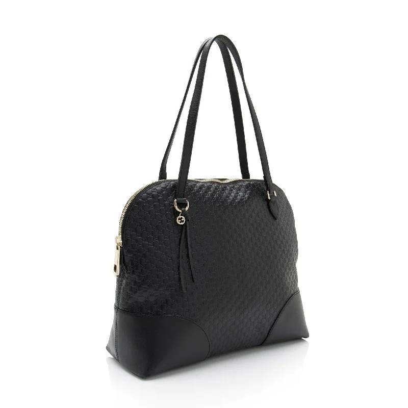 Women Gucci Sylvie bags with a crystal - embellished web stripeGucci Microguccissima Leather Bree Small Tote (SHF-a6qtmn)