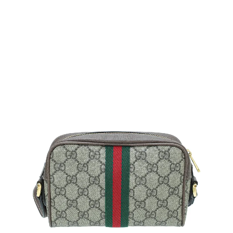 Women Gucci bags with a detachable mirror insideGucci GG Supreme Web Mini Ophidia Bag