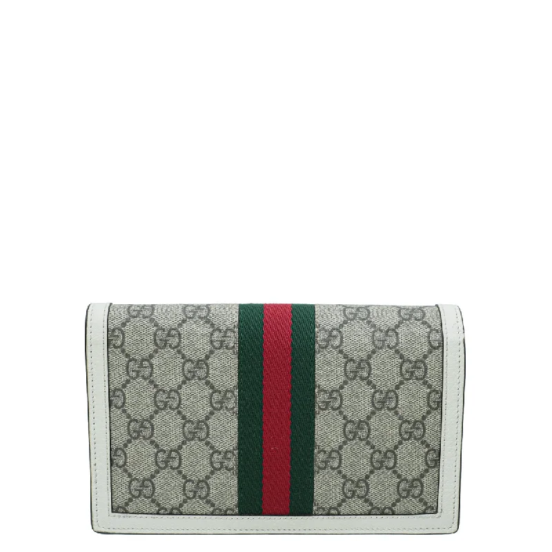 Gucci Dionysus bags for women with tiger - head claspsGucci Multicolor Web Queen Margaret Chain Wallet