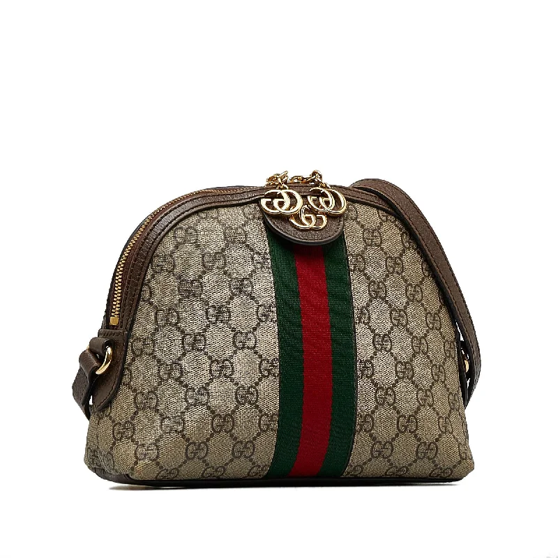 Women Gucci bags with a detachable mobile phone holderGucci Small GG Supreme Ophidia Dome Crossbody Bag (SHG-bGG5IQ)