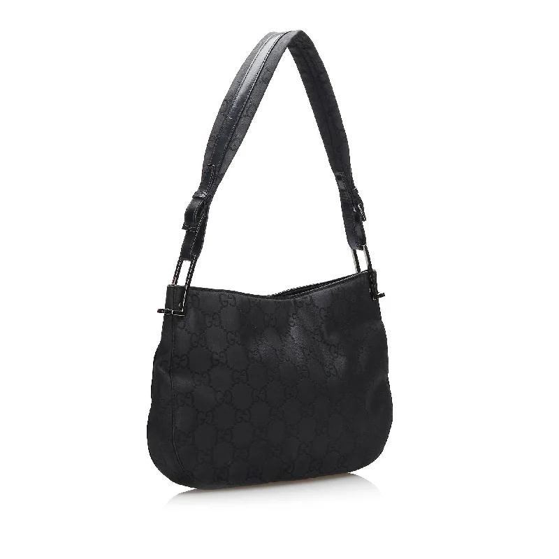 Women Gucci Sylvie bags with a leather - wrapped handleGucci GG Nylon Shoulder Bag (SHG-k5Q18t)