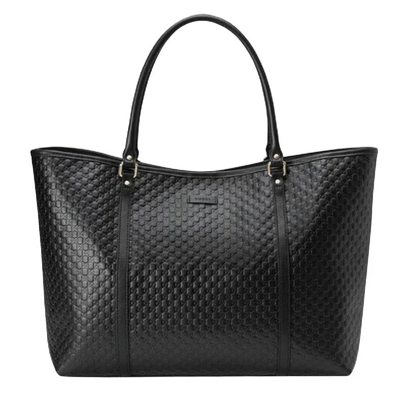 Women Gucci bags with a zippered interior pocketLeather Micro Guccissima Large Joy Tote