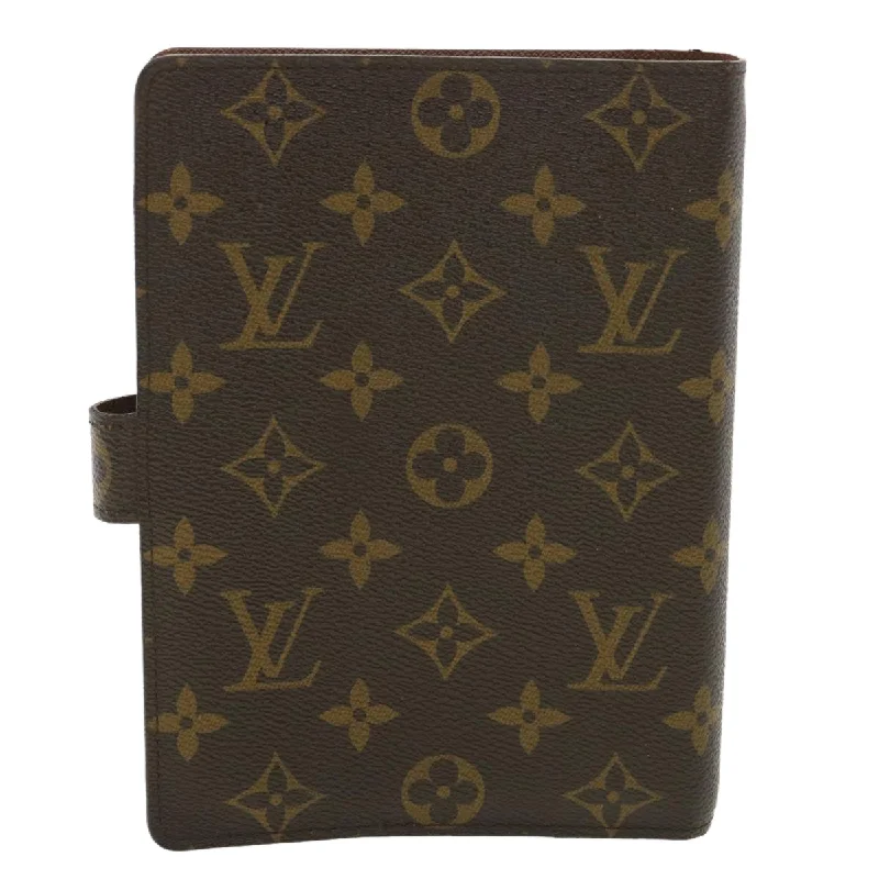 Ladies Louis Vuitton shoulder bags with a tassel decoration for charmLouis Vuitton Brown Canvas Agenda MM wallet accessories