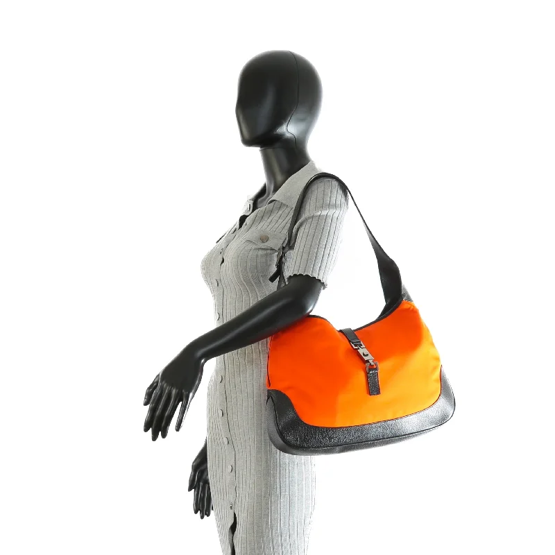 Women Gucci Sylvie bags with a detachable ribbon detailGUCCI Vintage Jackie Hobo - Orange Nylon