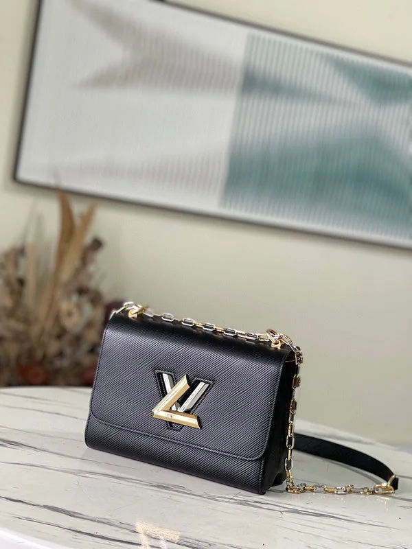 Louis Vuitton Twist bags with a crystal - embellished LV - turnlockBC - LOUIS VUITTON BAGS - 4431