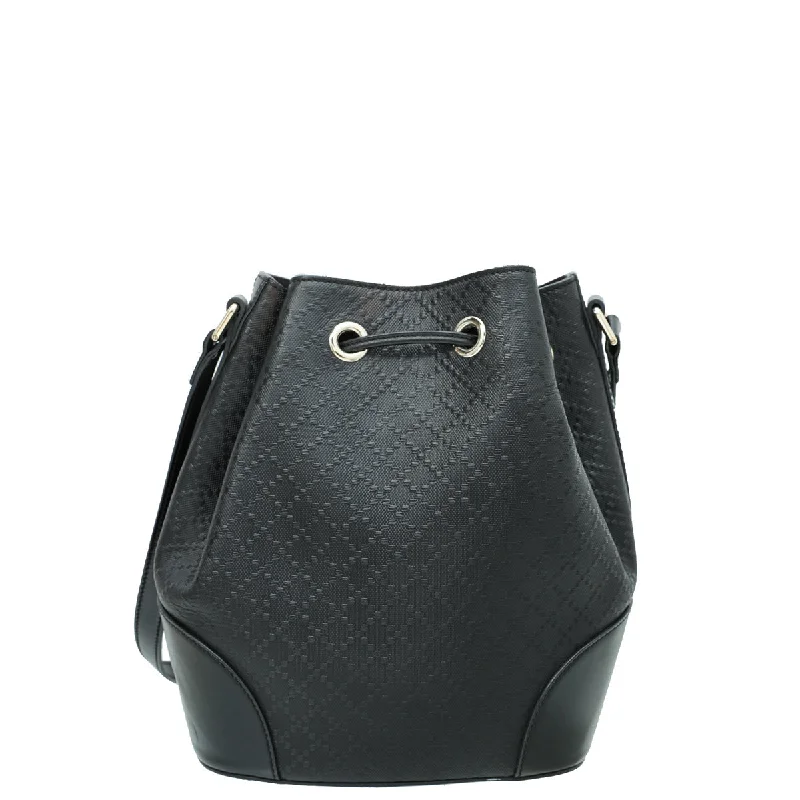 Ladies Gucci Dionysus bags with a detachable shoulder strapGucci Black Bright Diamante Medium Bucket Bag