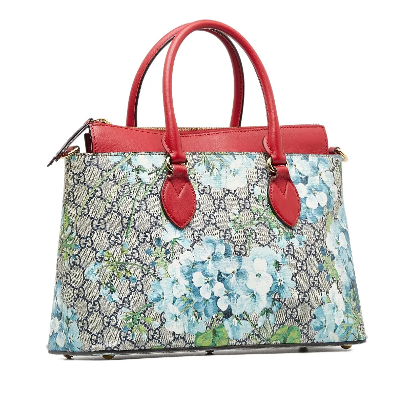 Women Gucci bags with interlocking G hardware for a classic lookGucci Small GG Supreme Blooms Linea A Tote (SHG-tw2bJF)