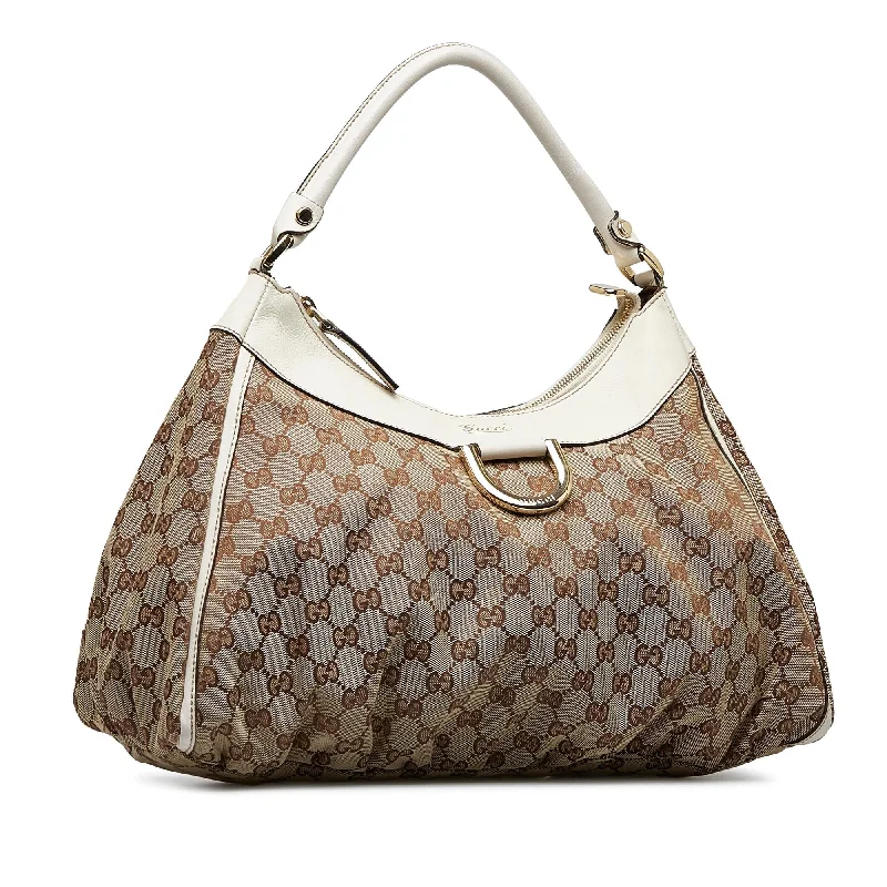 Medium - sized Women Gucci handbags for everyday useGucci GG Canvas Abbey D-Ring Hobo (SHG-2f8JeY)