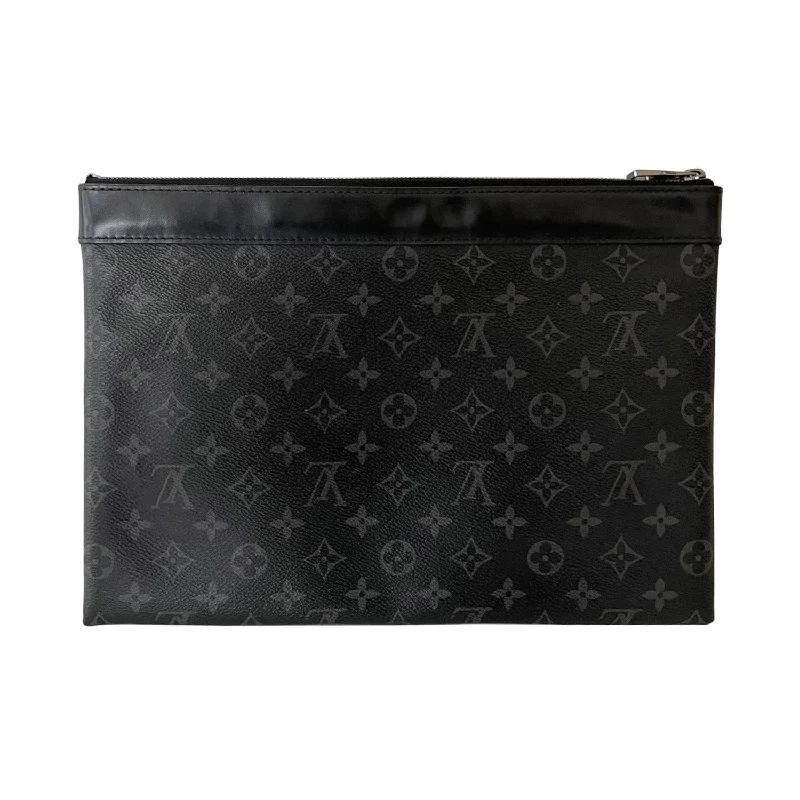 Ladies Louis Vuitton shoulder bags with a tassel decoration for charmLouis Vuitton Monogram Eclipse Discovery Pochette