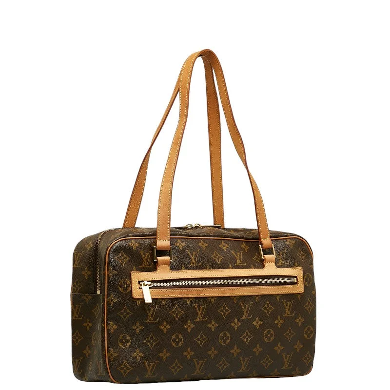 Louis Vuitton tote bags with a printed LV logo on the front for brand visibilityLouis Vuitton Monogram City GM Handbag M51181 Brown PVC Leather  Louis Vuitton