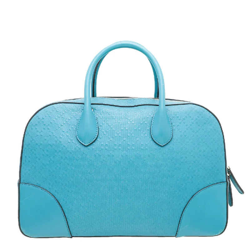 Gucci tote bags for women with a double - handle designGucci Turquoise Bright Diamante Top Handle Bag