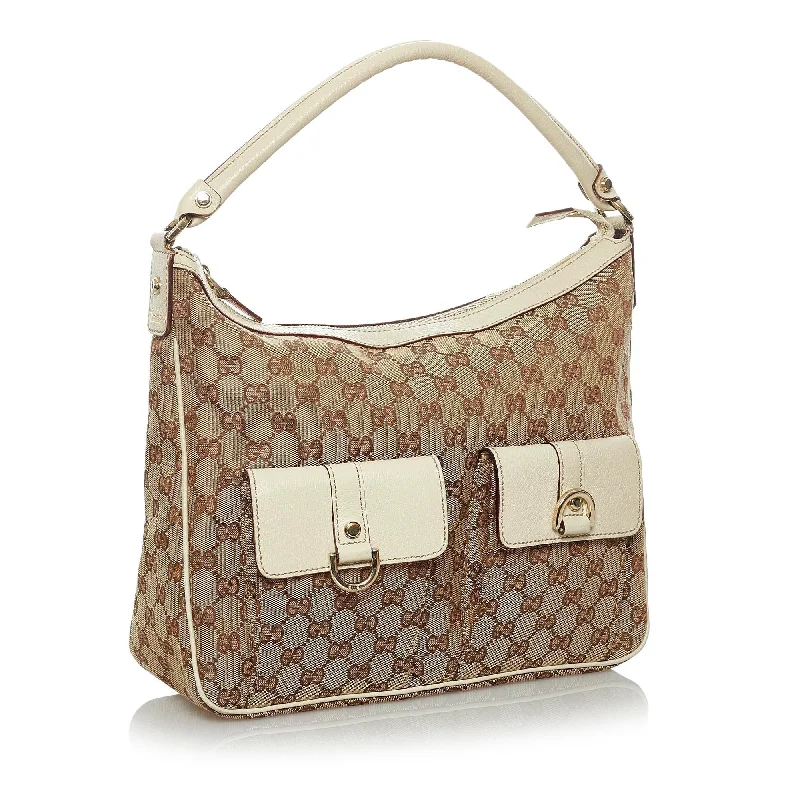 Women Gucci backpacks with a luxurious leather finishGucci GG Canvas Abbey Shoulder Bag (34172)