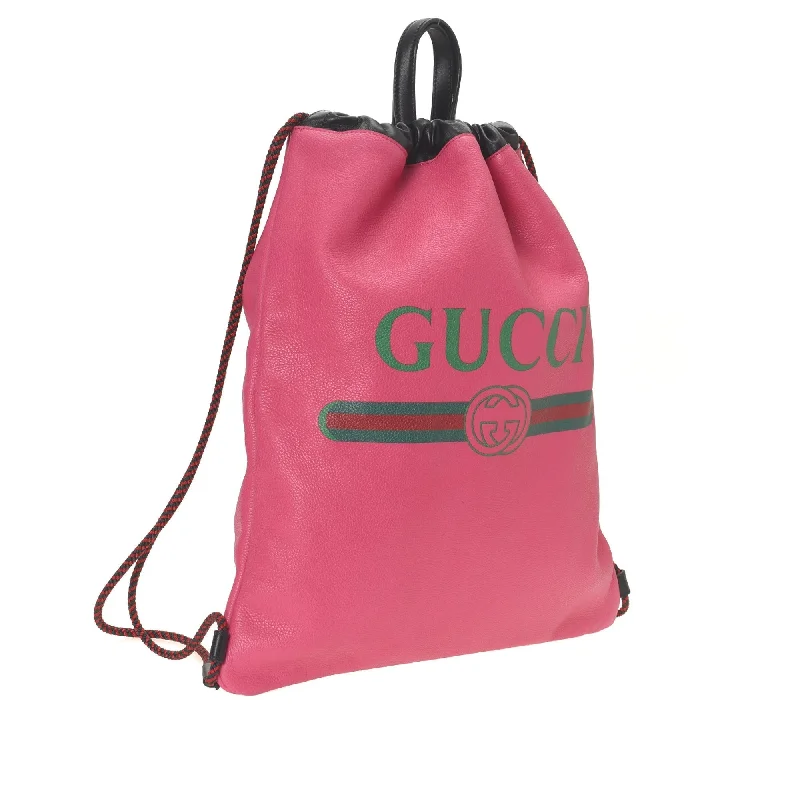 Women Gucci crossbody bags with a keychain holderGucci Print Drawstring Backpack