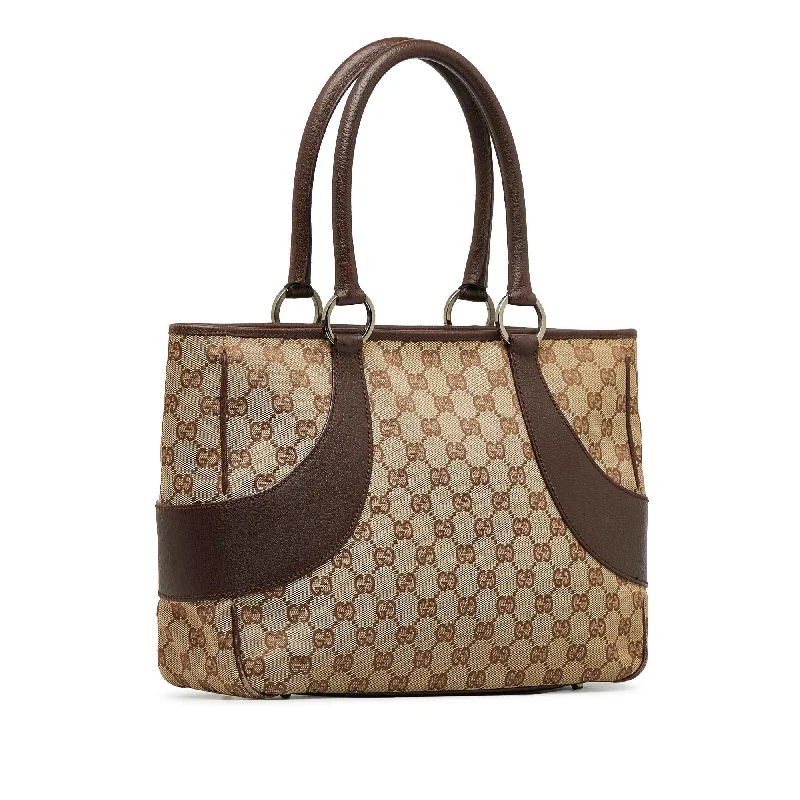 Gucci backpacks for women with a sleek silhouetteGucci GG Canvas Tote Bag (SHG-PdWYNO)