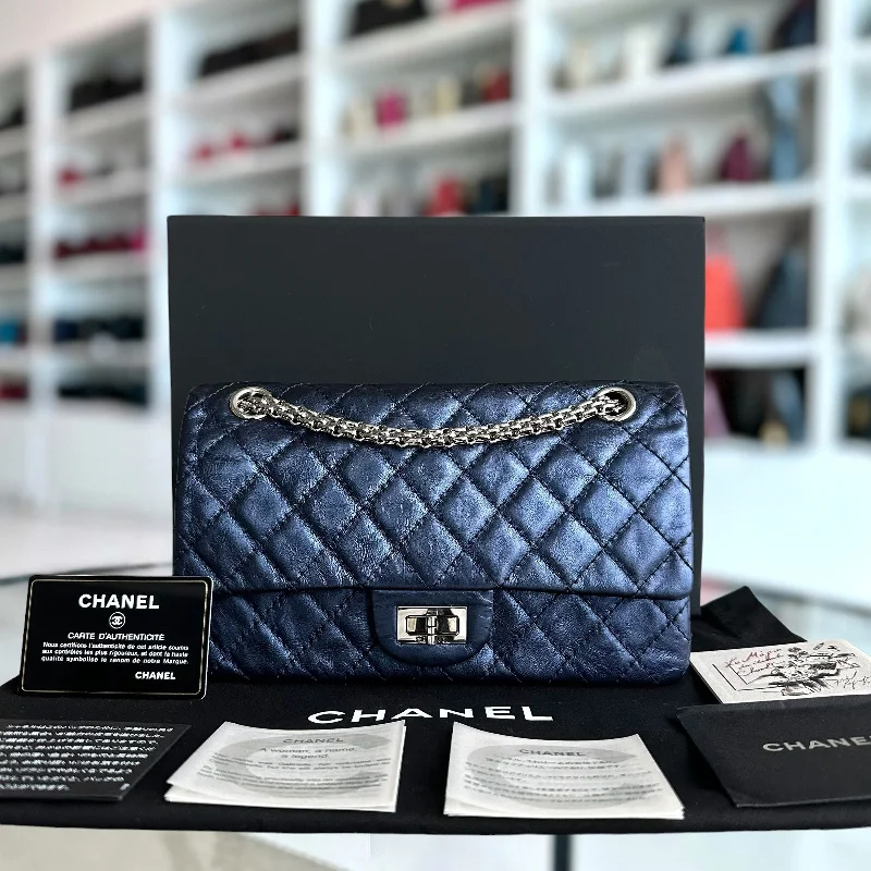 Chanel New Arrival Handbag with Gold Hardware2.55 Reissue Calfskin Iridescent Blue SHW No 11