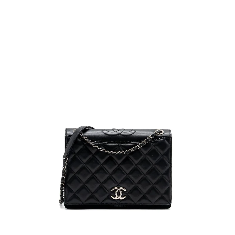 Chanel Designer Handbag with Unique DesignChanel Quilted Flap Bag Calfskin Black Ruthenium Hardware