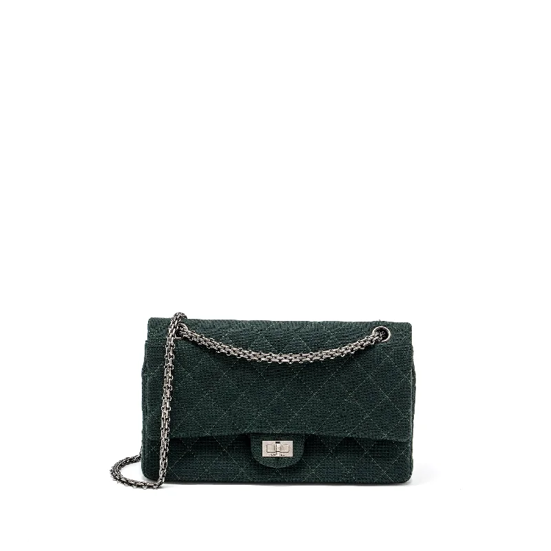 Chanel New Arrival Handbag with Gold HardwareChanel reissue 2.55 226 double flap bag fabric dark green ruthenium hardware