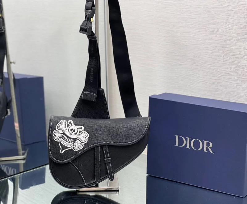 Christian Dior Saddle bags with a distressed leather finishBC - Dior Bags - 2287