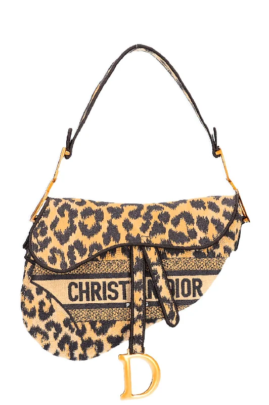 Christian Dior tote bags with a printed Dior logo on the frontCHRISTIAN DIOR Saddle Bag Mizza Embroidery