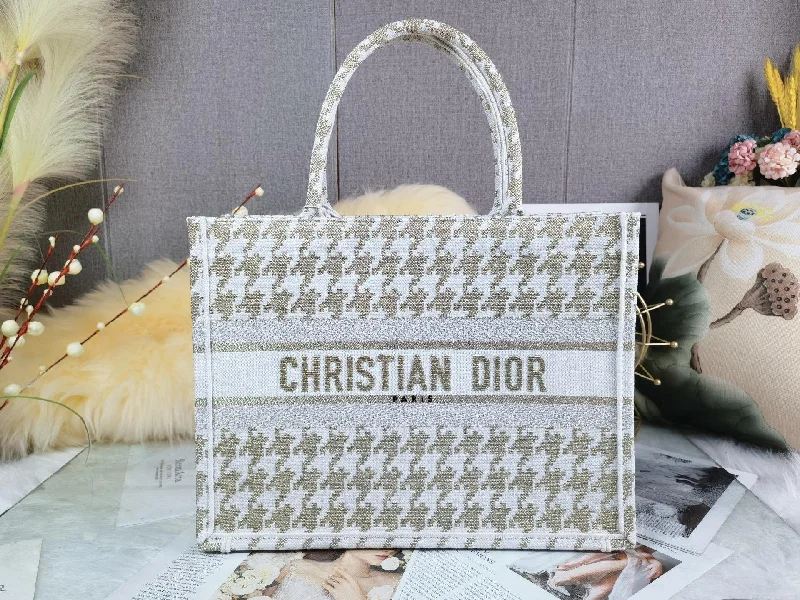 Stylish Christian Dior shoulder bags with a tassel - adorned zipperChristian Dior MeChristian Diorum Book Tote Gold White, For Women,  Handbags 14in/36cm