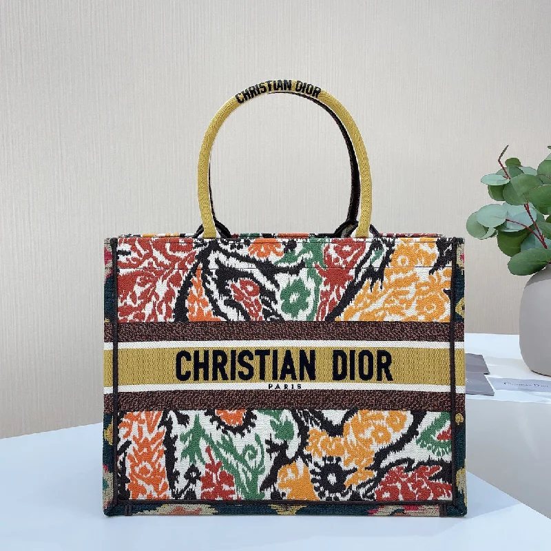 Christian Dior tote bags with a double - handle and shoulder - strap optionChristian Dior MeChristian Diorum Book Tote Yellow Multicolor , For Women,  Handbags 14in/36cm