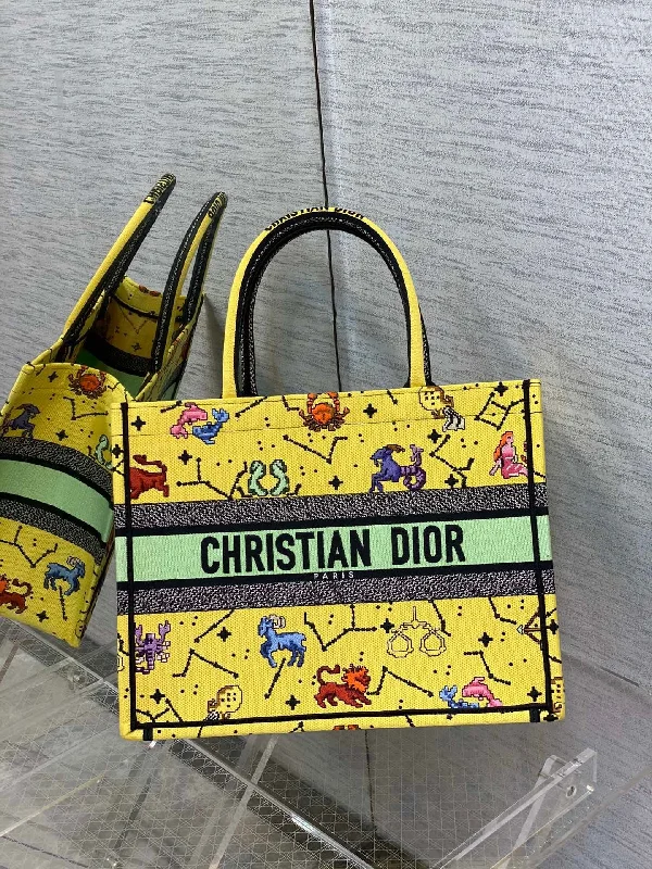 Fashion - forward Christian Dior tote bags for the modern womanChristian Dior MeChristian Diorum Book Tote Yellow Multicolor, For Women,  Handbags 14in/36cm