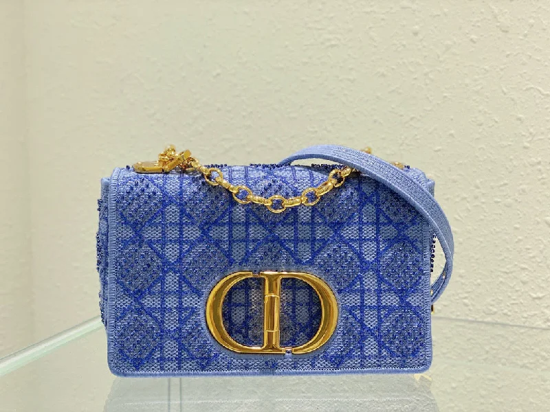 High - fashion Christian Dior bags with a geometric patternChristian Dior MeChristian Diorum Caro Bag Blue, For Women,  Handbags 25.5cm/10in