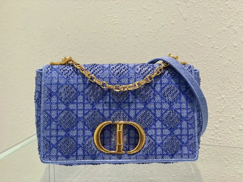 Stylish Christian Dior shoulder bags with a tassel - adorned zipperChristian Dior MeChristian Diorum Caro Bag Blue, For Women,  Handbags 27.5cm/10.8in