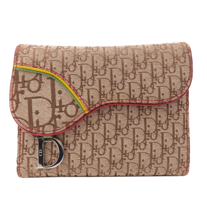 Christian Dior bags with a zip - top closure and multiple compartmentsChristian Dior Rasta Trotter Canvas Leather Planner Cover Beige